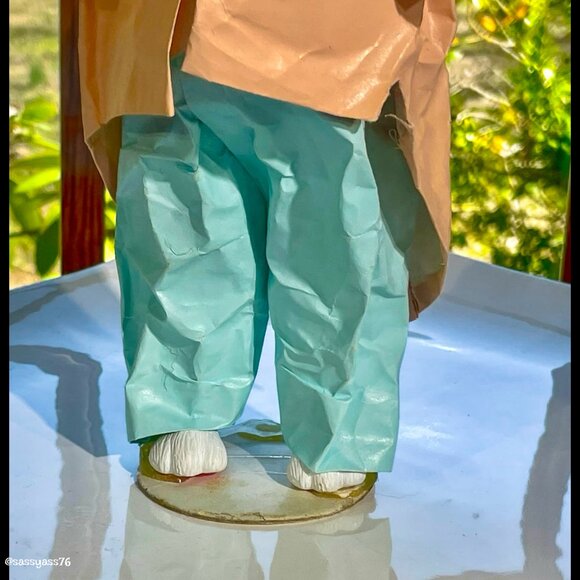 ▪️VTG▪️1990's Mr & Mrs Rabbit Mixed Media 10 & 9/12 Inch Paper Mâché Figures - Picture 15 of 16